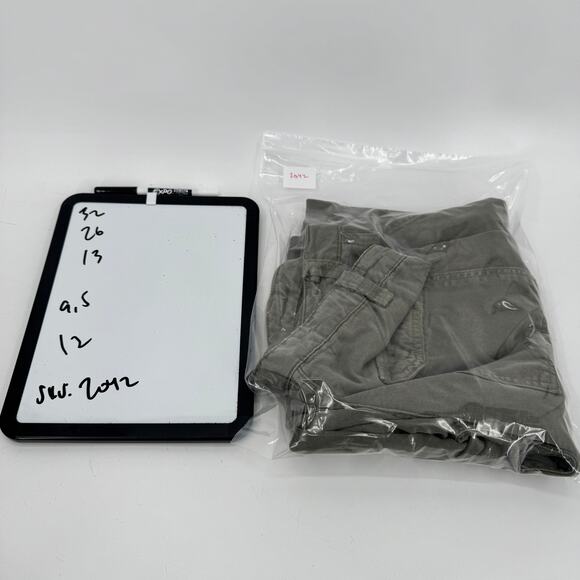 Raey Wide Leg Pants Womens 12 (32x26 ACTUAL) Green Coastal Lyocell Button Fly - Picture 10 of 10